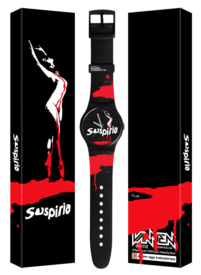 Limited edition SUSPIRIA Vannen Watch and packaging