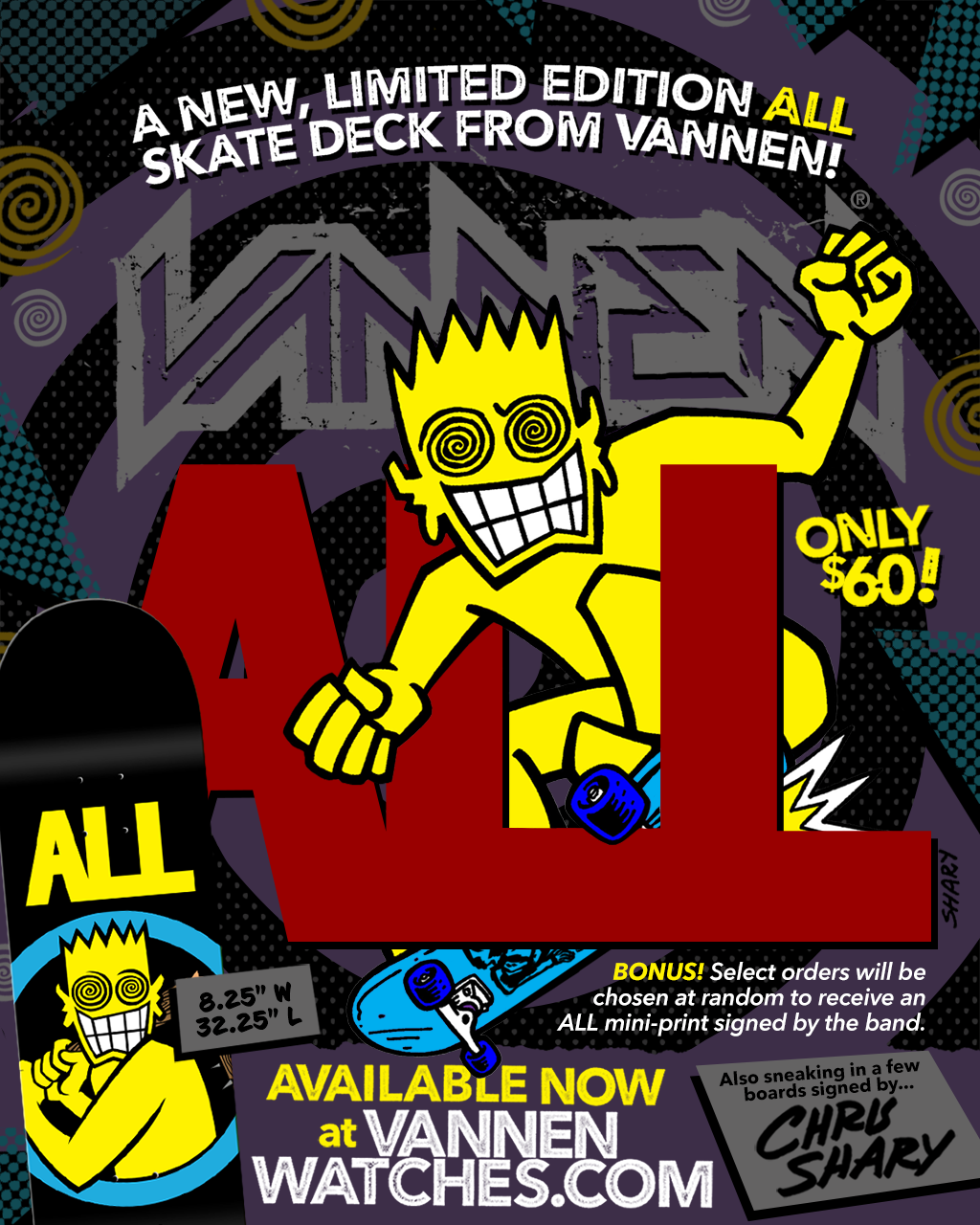 ALL (black) Skateboard decks available now