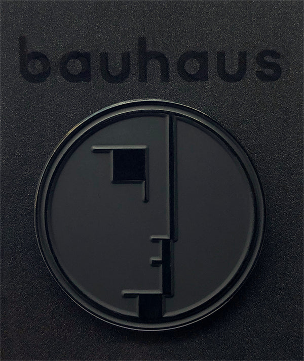 Bauhaus Black on Black Enamel Pin