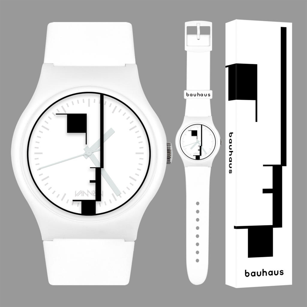 Bauhaus matte white watches