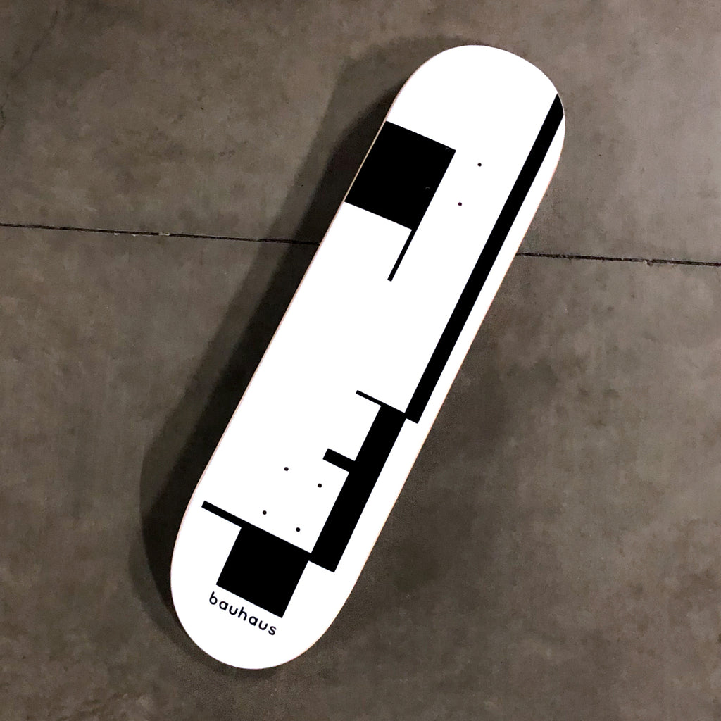 Bauhaus white skateboard deck