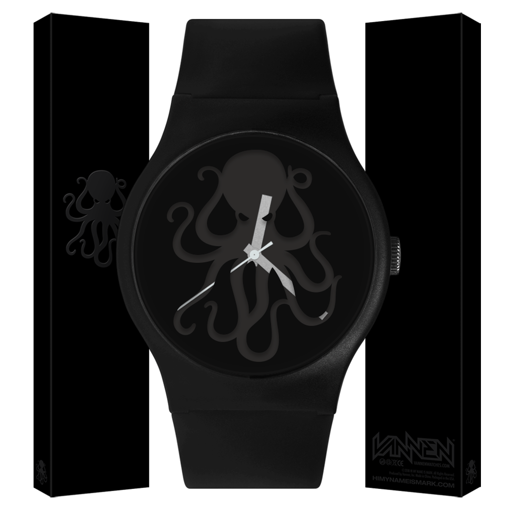 Limited edition Hi My Name is Mark x Vannen black 'Knockout' Watch