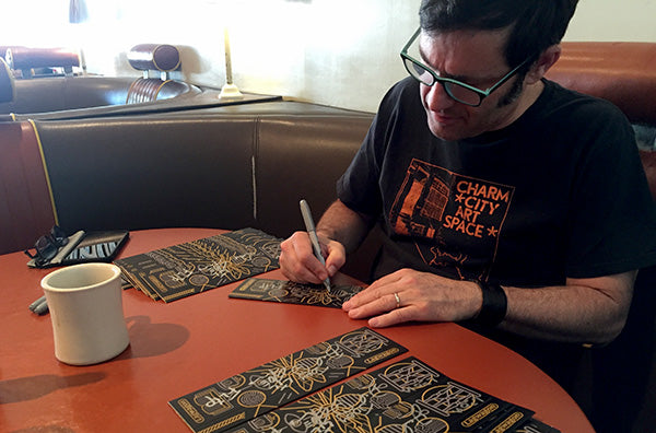 Joey Cape signing Lagwagon Vannen Artist Watch Packaing