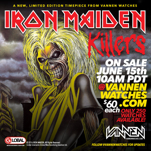 Limited edition IRON MAIDEN "Killers" Vannen Artist Watch