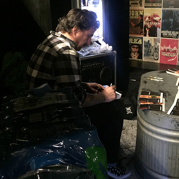 Pete Signing Bouncing Souls Watch Packaging