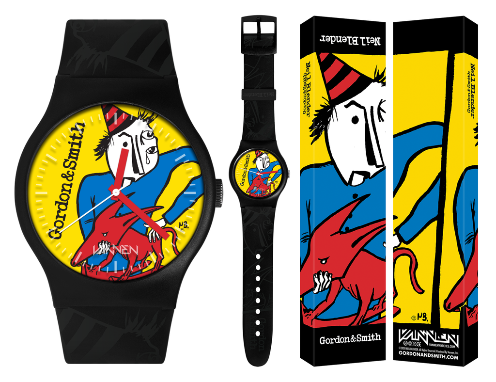 Neil Blender "Rocking Dog" Vannen watch and packaging