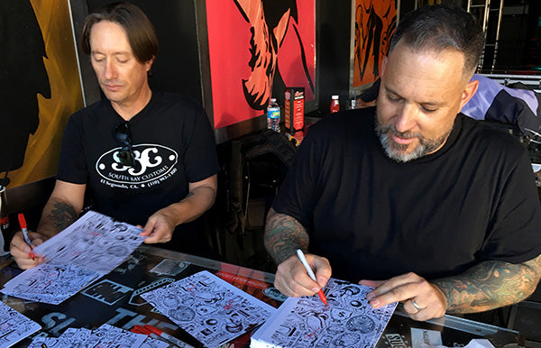 Scott and Trever Signing Limited Edition Face to Face Vannen Artist Watch Packaging