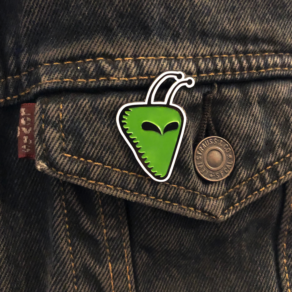 Armchair Martian Enamel Pin