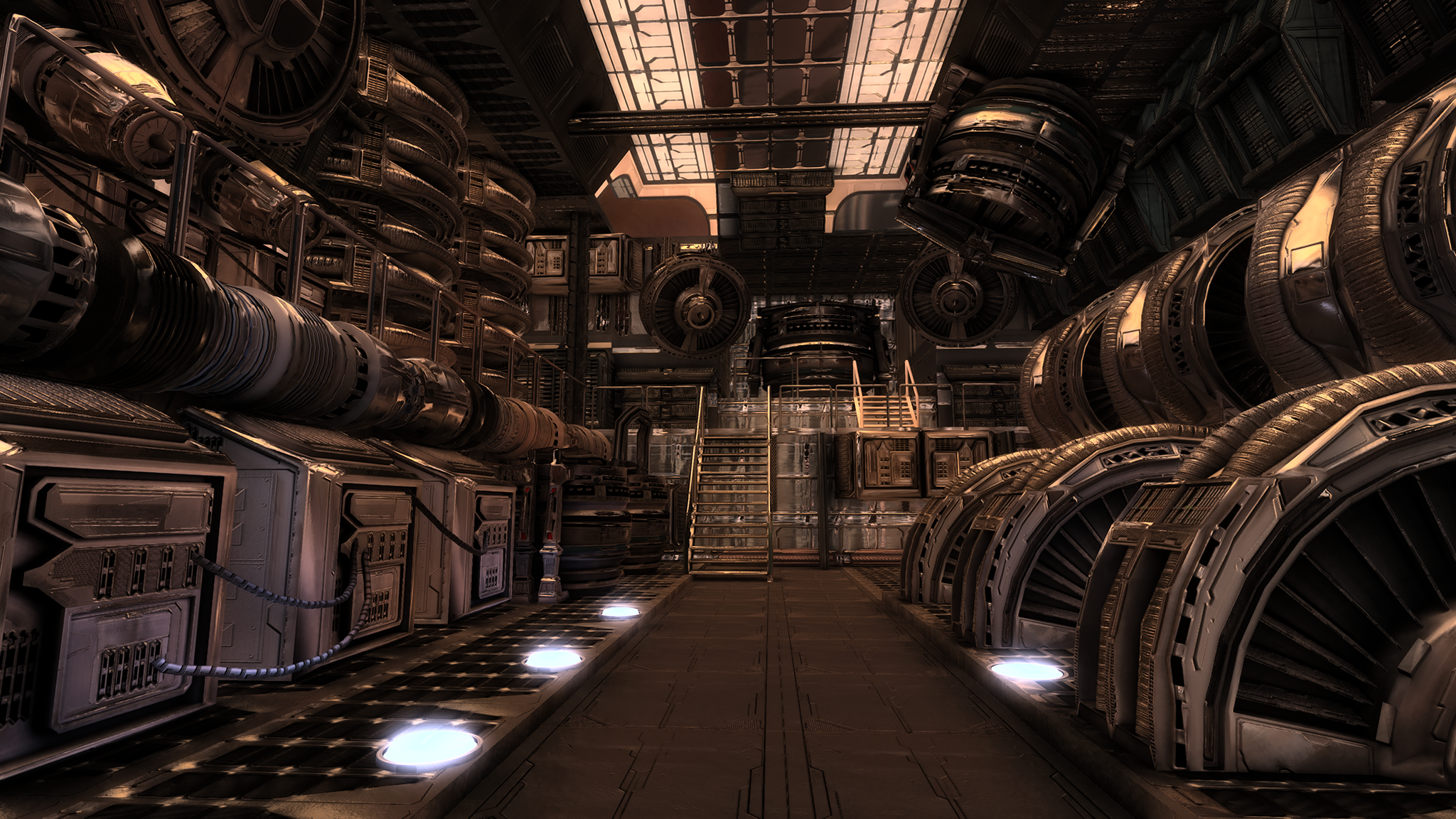 sci fi building interior