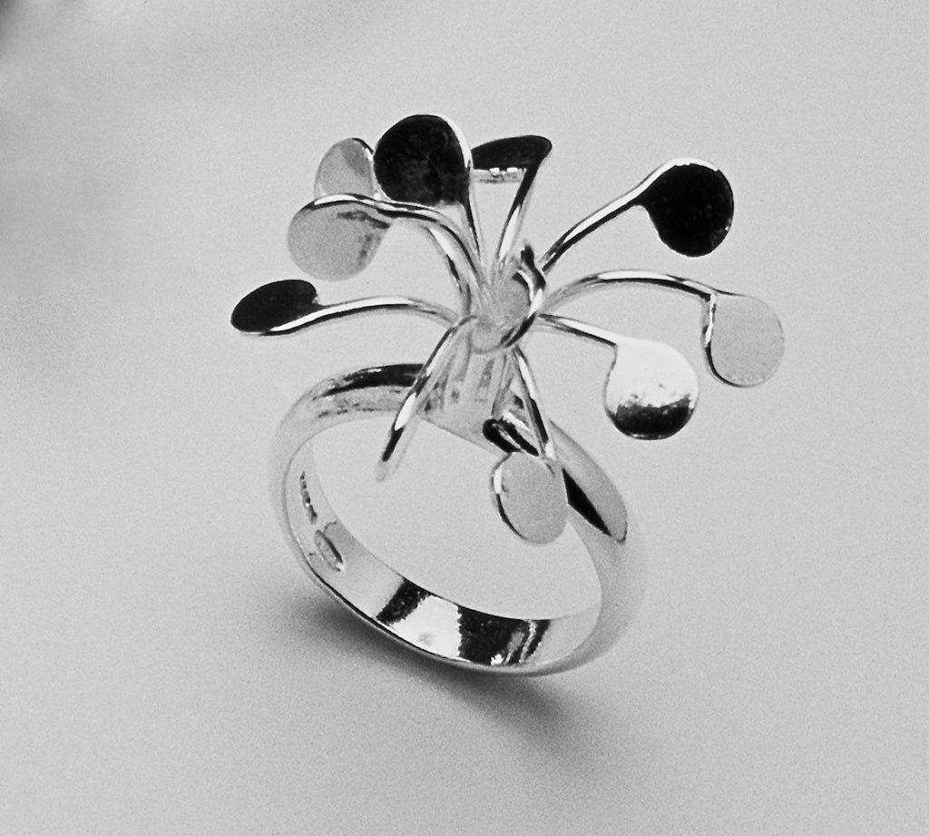 Flowerburst Fireworks Sterling Silver Ring