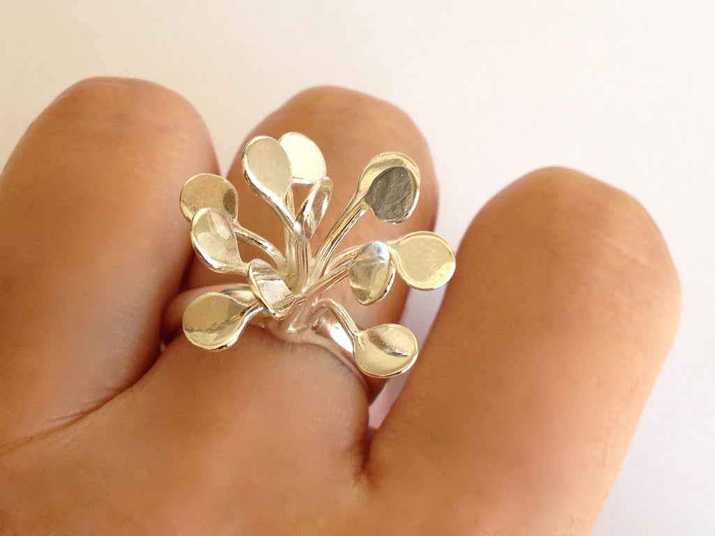 Flowerburst Fireworks Sterling Silver Ring