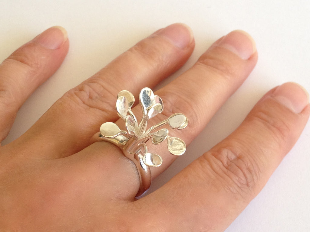 Flowerburst Fireworks Sterling Silver Ring