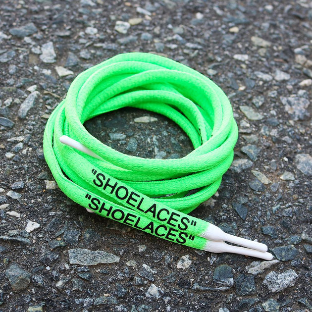 Laced Up Laces | Green and white dipped 
