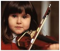 child playing a viola