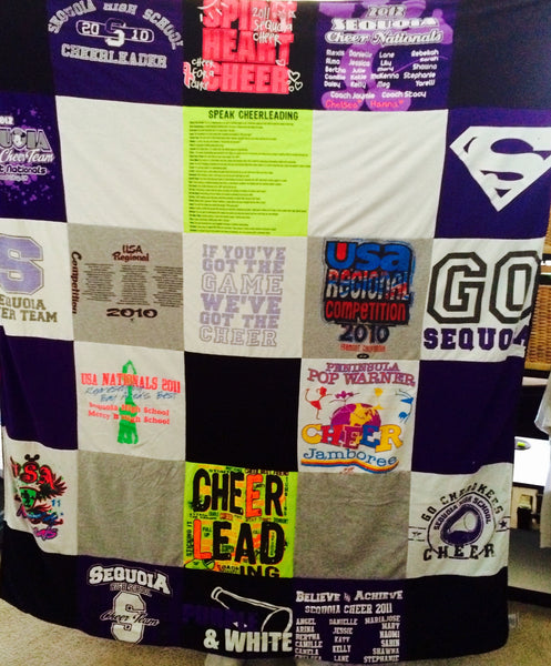 cheerleading t shirt quilt