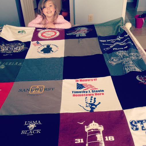 fallen solider memory t-shirt quilt