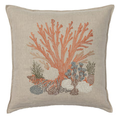 Large Coral Pillow 20" x 20"