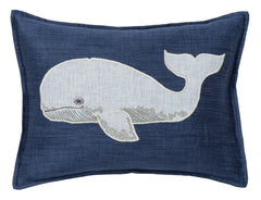 Coral & Tusk Whale Applique Pillow