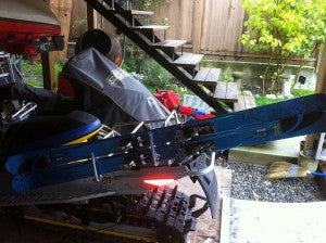 prototype of ski rack for snowmobile