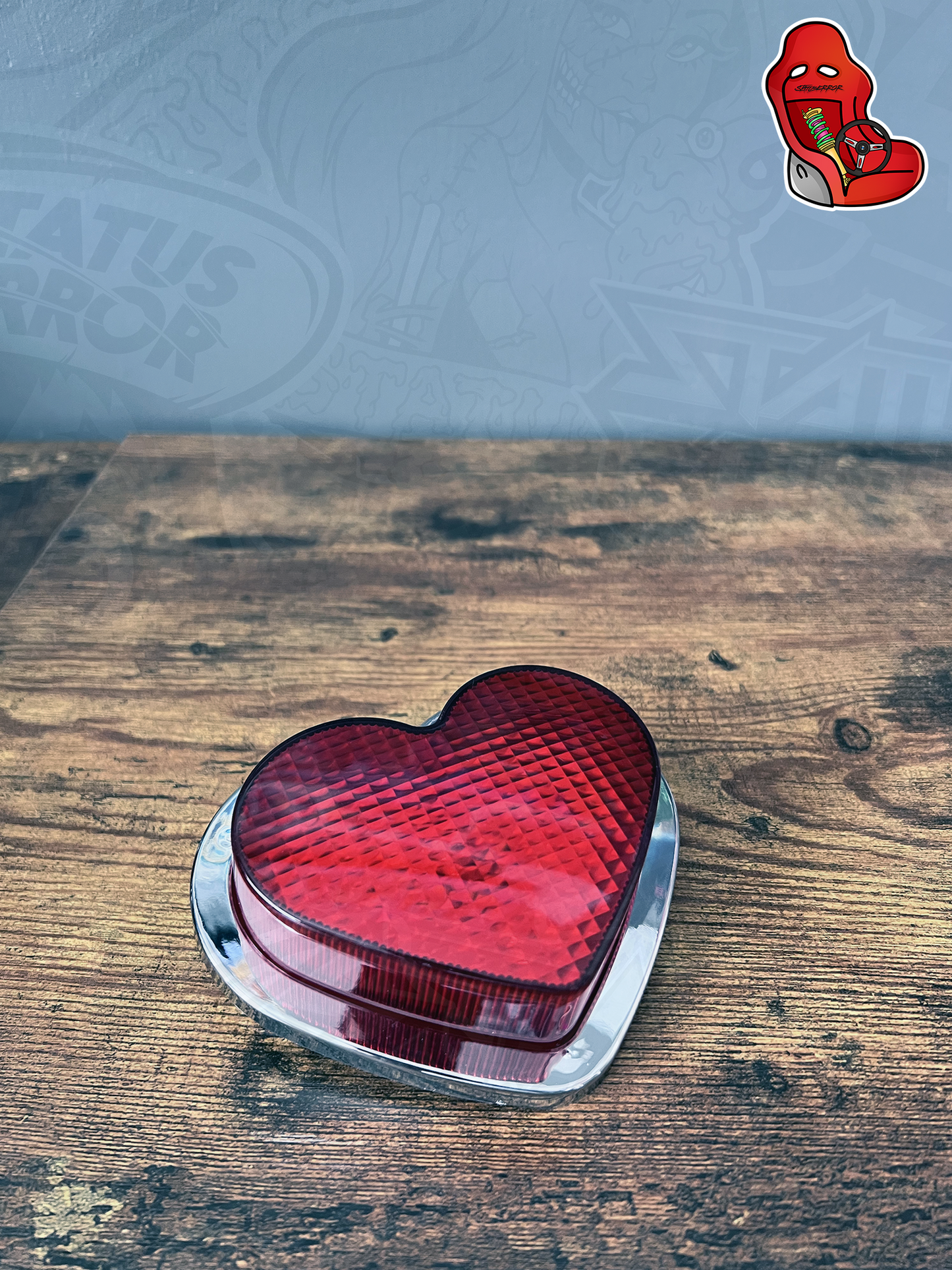 Single Love Heart LED Fog Light (RED)