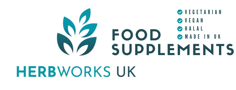 HerbWorks UK Food Supplements, 100% Vegetarian. 100% Vegan. 100% Halal. Made in UK.