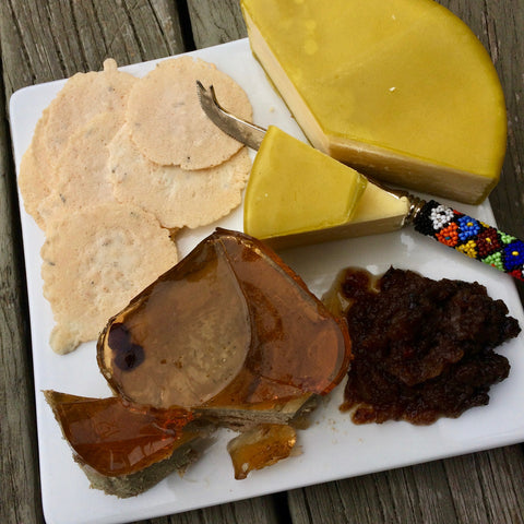 Traditional Mini Cheese platter w/ Spicy Riberry Chutney