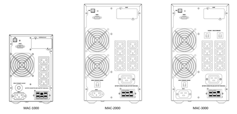 PCM Macan UPS Tower Rear Diagram