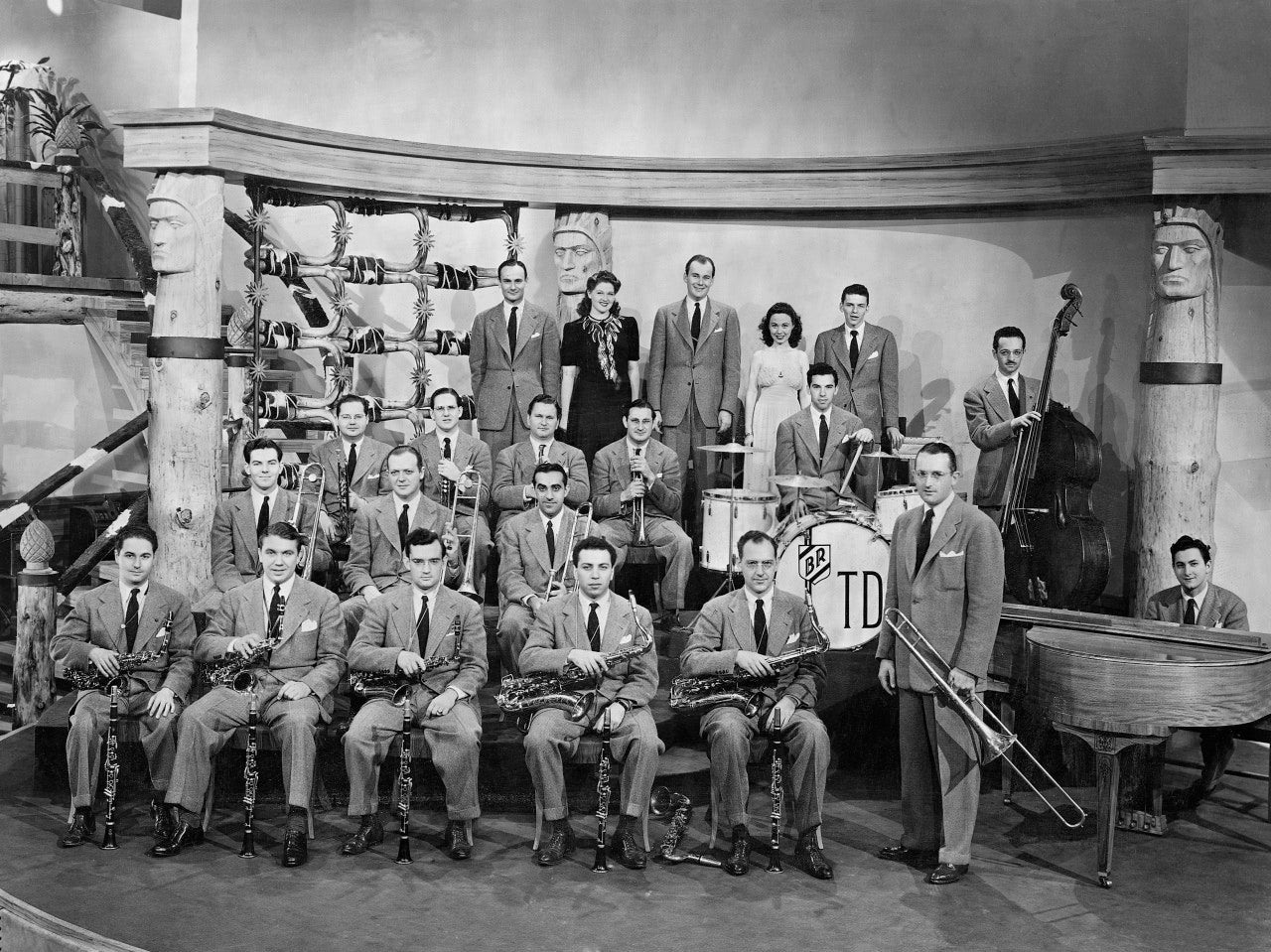 Frank Sinatra (on top row, right most corner) with the Tommy Dorsey 
