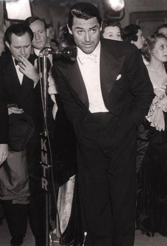 Cary Grant in a tuxedo during a show during 1937