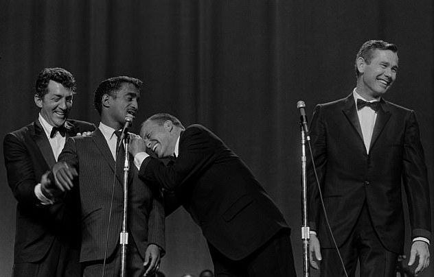 The Rat Pack performing on stage