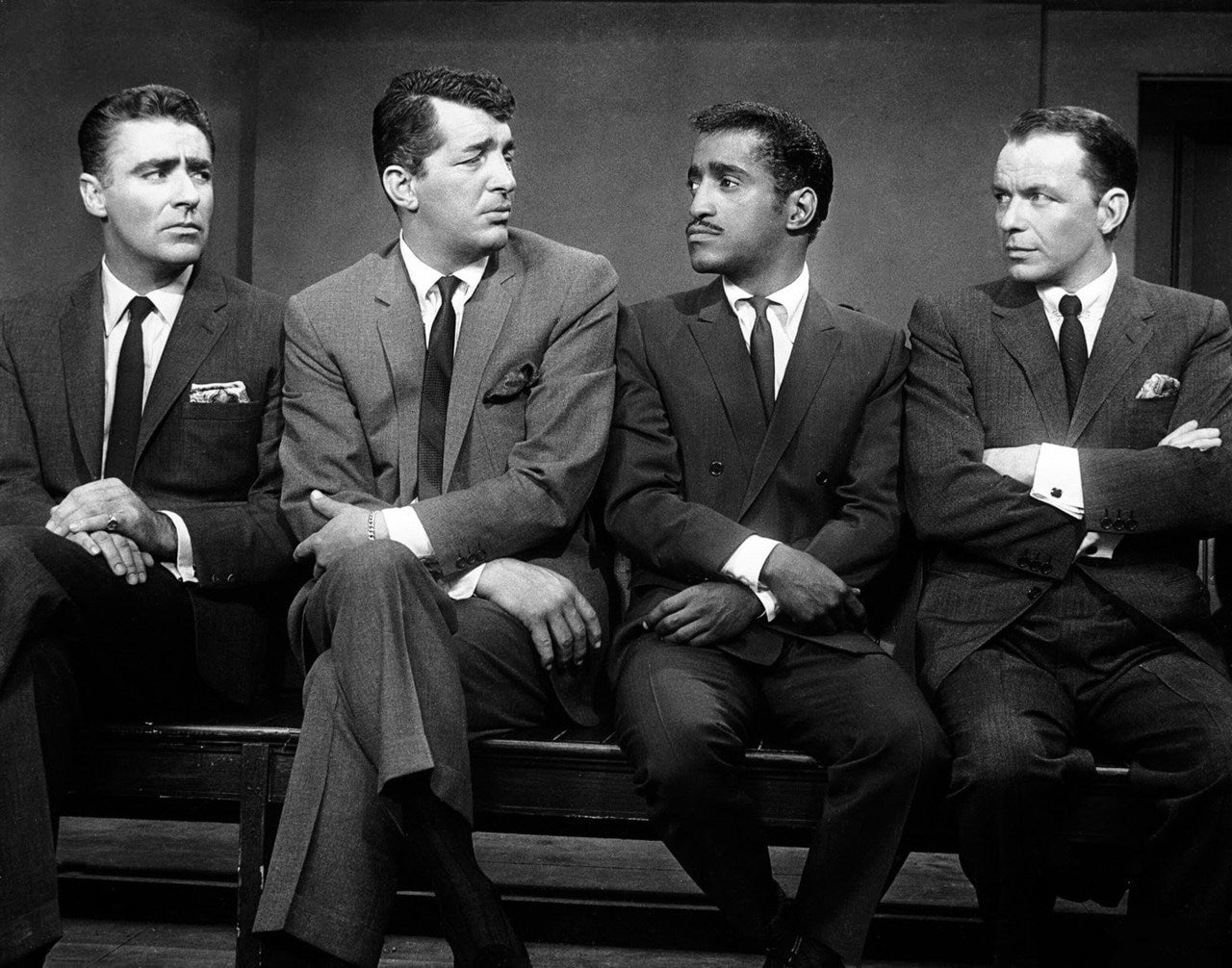 The Rat Pack during a scene in Ocean's Eleven