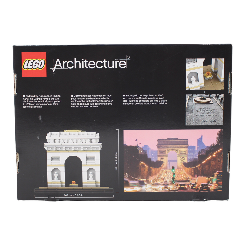 LEGO Architecture Arc De Triomphe 21036 Building Kit 386 Piece 