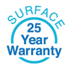 25 Year Surface Warranty