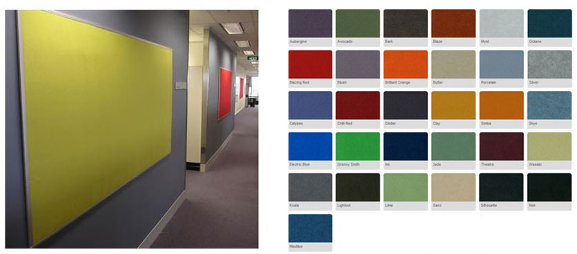 Smooth Velour Pinboard Colours