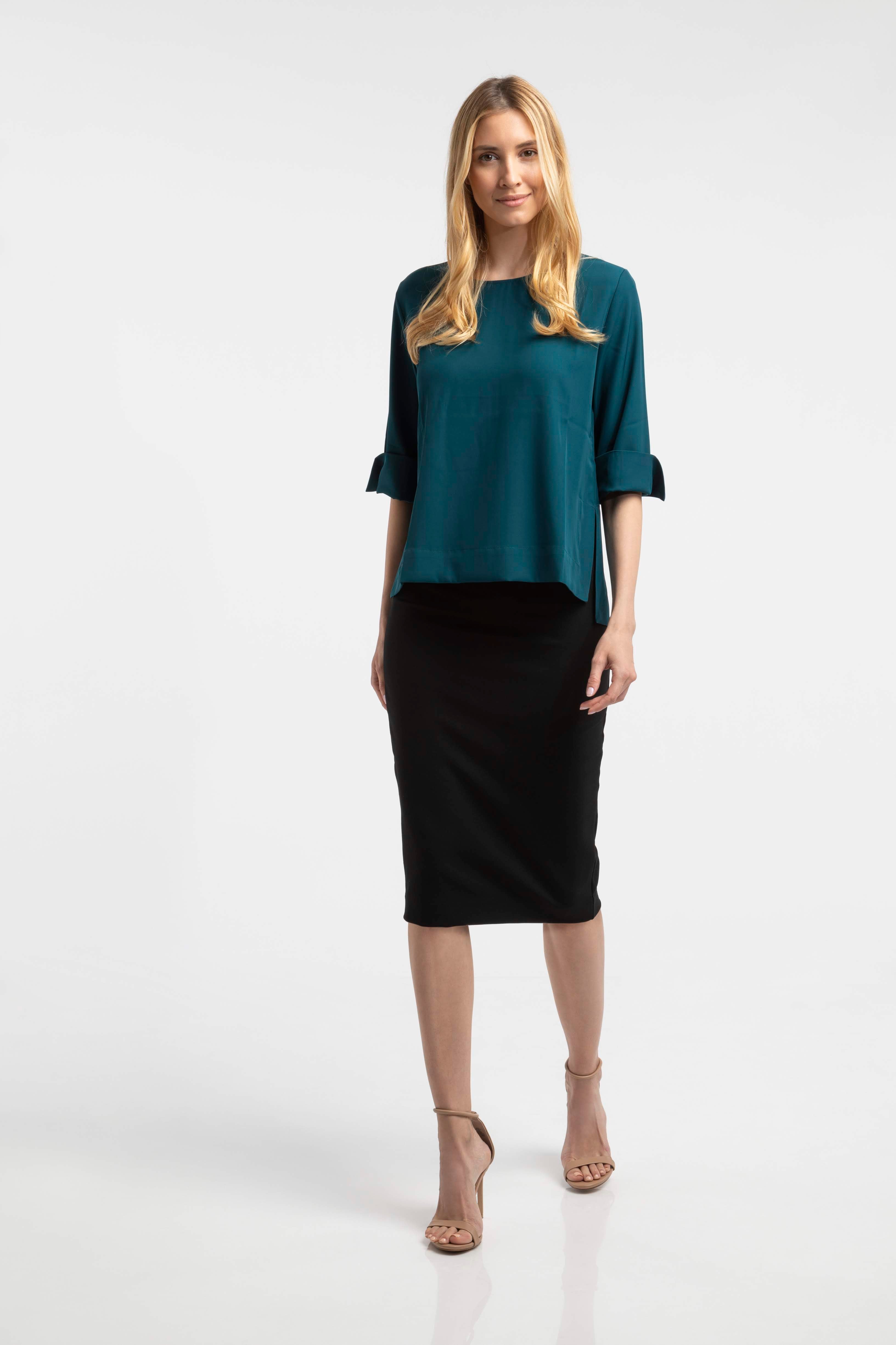 Below The Knee Pencil Skirt - Black – CCI & Co.