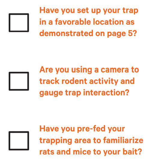 trapping checklist