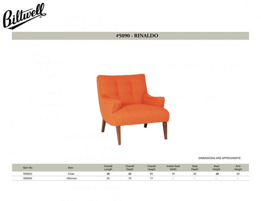 Biltwell Rinaldo Chair and Spec Sheet