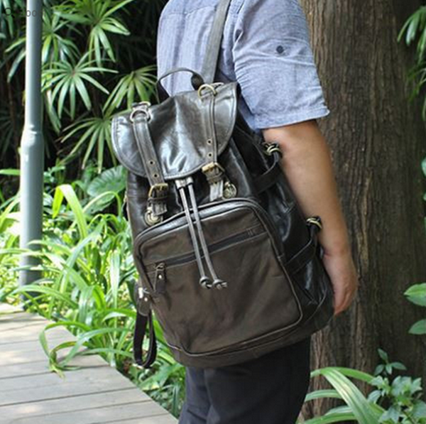 stylish leather backpack for men by Serbags