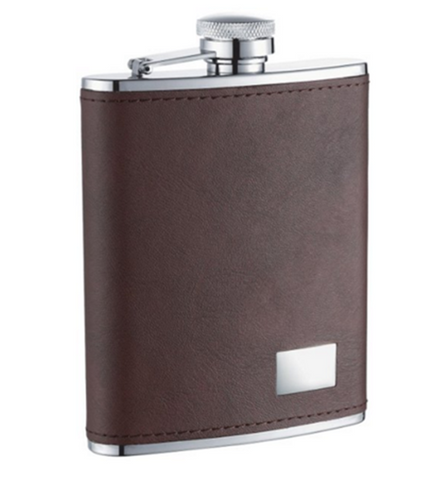Monographed-Leather-Flask