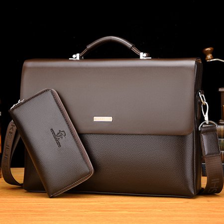 14.96 Inch Men s Briefcase Bag Business Bag Leather Laptop Bag Man Bag Handbag