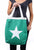 White Star Green Zipper Canvas Bag