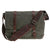 17" Laptop Army Green Leather & Canvas Messenger Bag