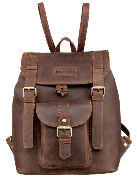 Top Quality Full Grain Real Cow Leather Men Women Backpack - Latest Design Casual and Formal Unisex Backpack