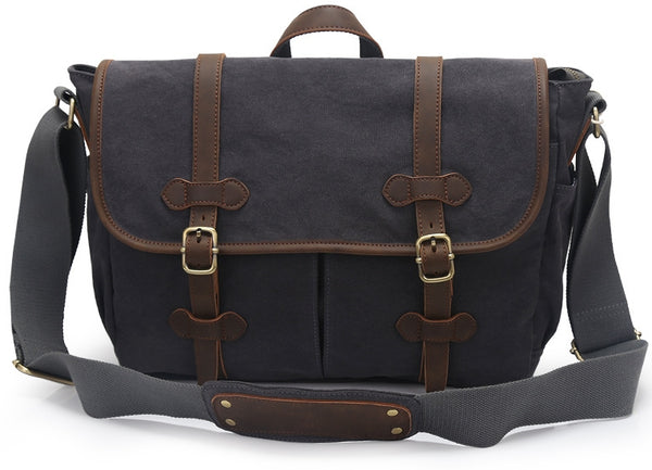 Sleek Laptop & Leather Messenger Bag For Men