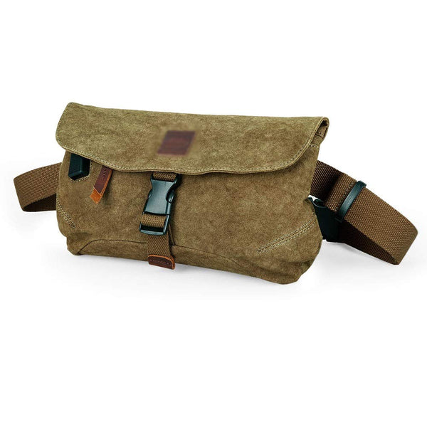 Vintage Military Canvas Small Shoulder Bag for Men