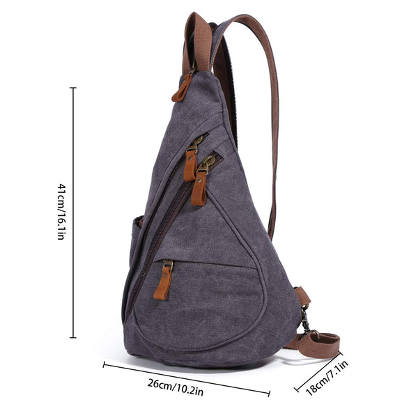 Canvas Small Crossbody Backpack Shoulder Casual Daypack