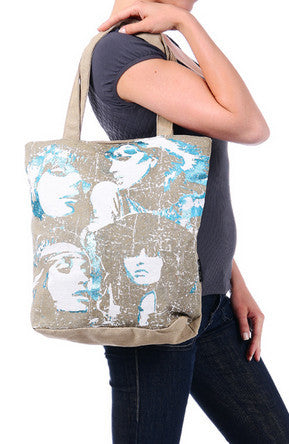 Faces Khaki Canvas Tote Bag for Women - Serbags - 6
