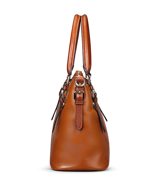 Women's Vintage Soft Leather Tote Shoulder Handbag