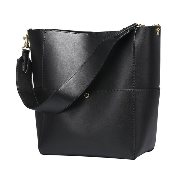 Ladies' Fashion Urban Vintage Genuine Leather Tote Bag Shoulder Handbag Purse