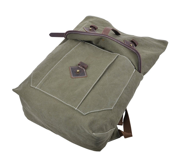 Vintage Washed Canvas Outdoor Travel Backpacking Backpack/ 15-inch Laptop Day Bag Rucksack